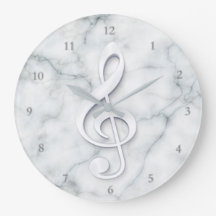 grand design de clef de musique blanche en marbre