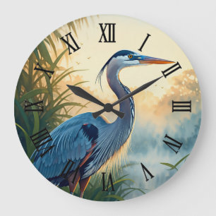 Grande Horloge Ronde Grand Héron Bleu Parc National des Everglades Mati
