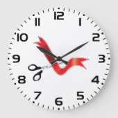 Grande Horloge Ronde Grand Ouverture Célébration Ciseaux Couper le ruba (Recto)