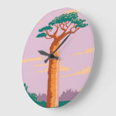 Grande Horloge Ronde Grandiers Baobab (Angle)