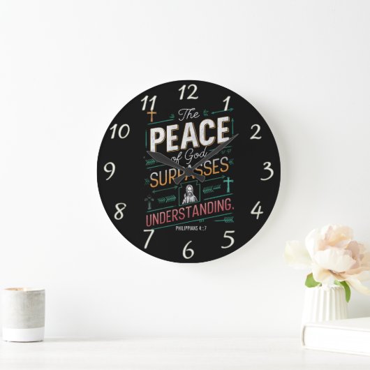 Grande Horloge Ronde Graphique de paix divine Tee (Maison)