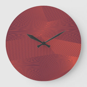 Grande Horloge Ronde Graphique géométrique Abstrait, tendance et modern