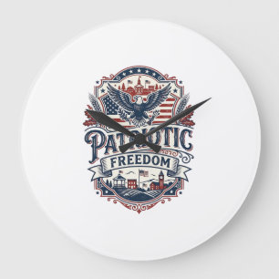 Grande Horloge Ronde Graphisme vectoriel de fierté de petite ville du M