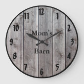 Grande Horloge Ronde Gray Barnwood Styled Personalized (Recto)