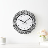 Grande Horloge Ronde Gray leopard (Maison)
