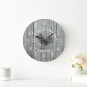 Grande Horloge Ronde Gray Wood Family (Maison)