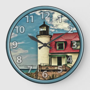 Grande Horloge Ronde Great Lakes pinte. Phare de Betsie sur le lac