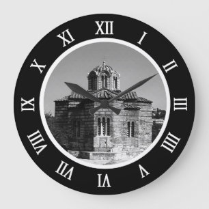 Grande Horloge Ronde Grèce vintage Athènes Église des Saints-Apôtres