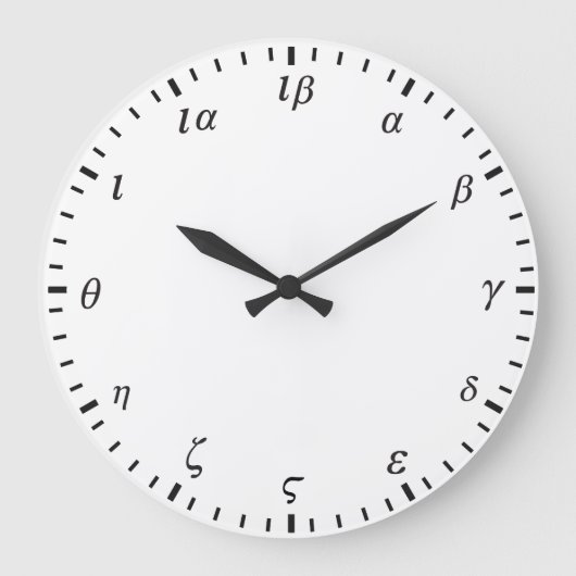 Grande Horloge Ronde Greek numbers large clock (Recto)
