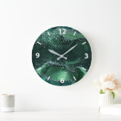 Grande Horloge Ronde Green agate marble (Maison)