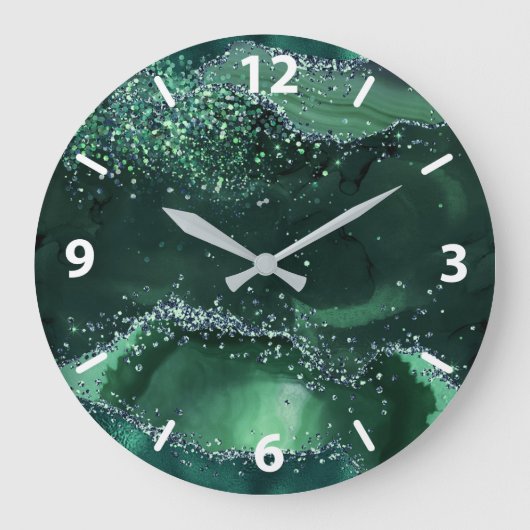 Grande Horloge Ronde Green agate marble (Recto)