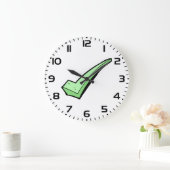Grande Horloge Ronde Green Check Mark Tick Symbol (Maison)
