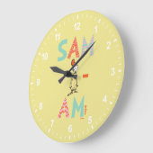 Grande Horloge Ronde Green Eggs and Ham | Sam-I-Am (Angle)
