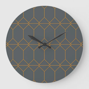 Grande Horloge Ronde Green, golden, simple, retro, elegant illustration
