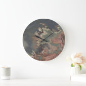 Grande Horloge Ronde Green Jasper Stone Look Wall Clock (Maison)