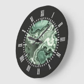 Grande Horloge Ronde Green Marble 2 (Angle)