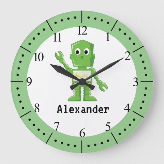 Grande Horloge Ronde Green Robot (Recto)