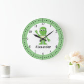 Grande Horloge Ronde Green Robot (Maison)