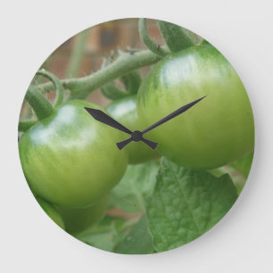 Grande Horloge Ronde Green Tomatoes