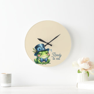 Grande Horloge Ronde Grenouille élégante
