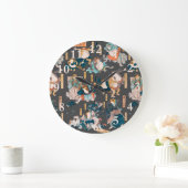 Grande Horloge Ronde Grenouille japonaise ukiyo-e Froggies (Maison)