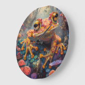 Grande Horloge Ronde Grenouille magique Fairytale (Angle)
