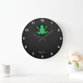 Grande Horloge Ronde Grenouille verte de Kelly (Maison)