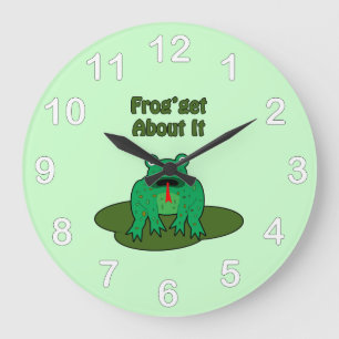 Grande Horloge Ronde Grenouille Verte - Grenouille En Savoir Plus