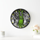 Grande Horloge Ronde Grenouilles encourageantes (Maison)