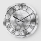 Grande Horloge Ronde Grey Marble Prince Wall Clock (Recto)