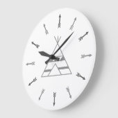 Grande Horloge Ronde Grijze Tipi (Angle)