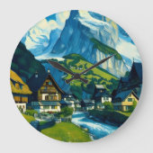 Grande Horloge Ronde Grindelwald Suisse Art (Recto)