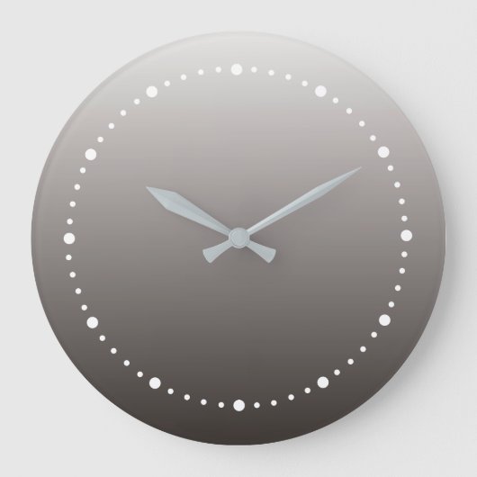 Grande Horloge Ronde Gris Chaud Clair à Tons Profonds (Recto)