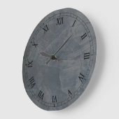 Grande Horloge Ronde Gris Uni (Angle)