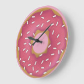 Grande Horloge Ronde Gros Donut rose (Angle)