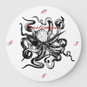 Grande Horloge Ronde Grosse pieuvre Thunder_Cove