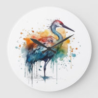 Grue élégante : Art à l'aquarelle