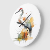 Grande Horloge Ronde Grue errante (Angle)