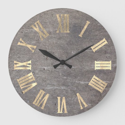 Grande Horloge Ronde Grunge Cement Gray Grey (Recto)