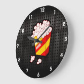 Grande Horloge Ronde Grunge Popcorn (Angle)