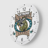 Grande Horloge Ronde Guerrier de Paintball (Angle)