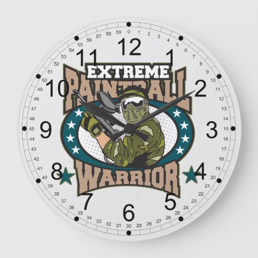 Grande Horloge Ronde Guerrier de Paintball (Recto)