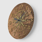 Grande Horloge Ronde Guerrier de Viking (Angle)