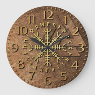 Grande Horloge Ronde Guerrier de Viking