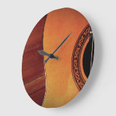 Grande Horloge Ronde Guitare acoustique (Angle)