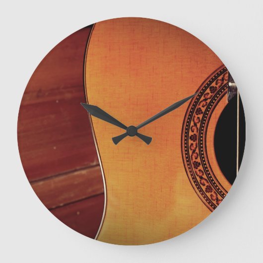 Grande Horloge Ronde Guitare acoustique (Recto)