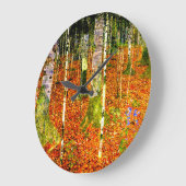 Grande Horloge Ronde Gustav Klimt Birch Trees (Angle)