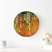 Grande Horloge Ronde Gustav Klimt Birch Trees (Maison)
