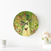 Grande Horloge Ronde Gustav Klimt Garden with Chickens (Maison)