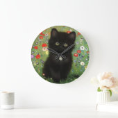 Grande Horloge Ronde Gustav Klimt Kitten (Maison)